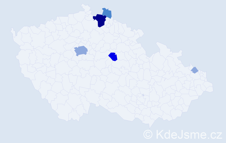 Příjmení: 'Gamper', počet výskytů 16 v celé ČR