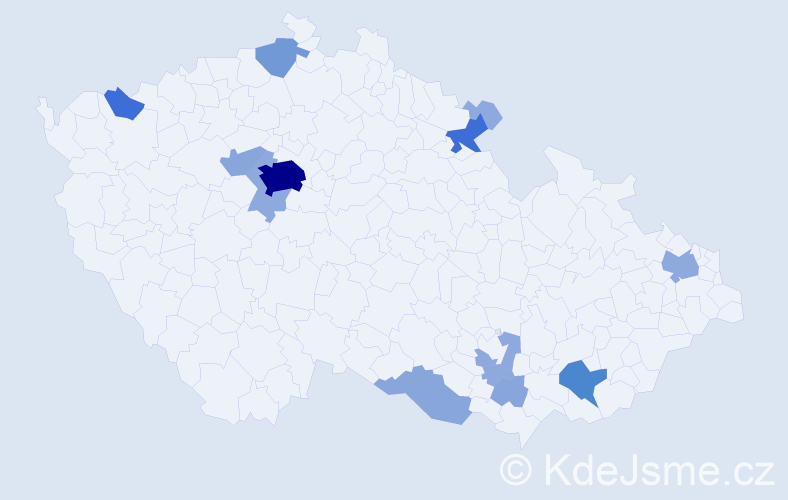 Příjmení: 'Hlušek', počet výskytů 37 v celé ČR