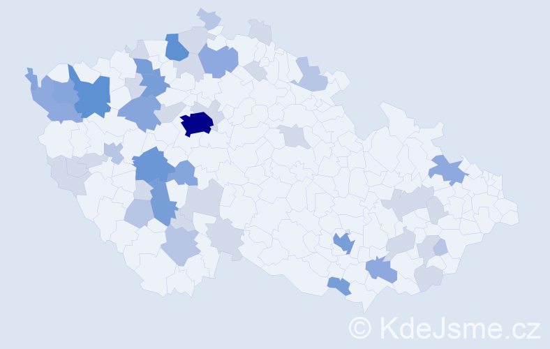 Příjmení: 'Srnka', počet výskytů 126 v celé ČR