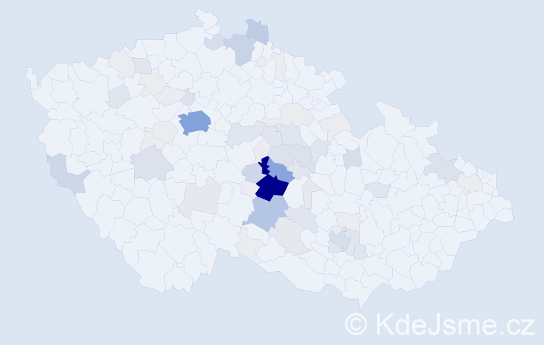 Příjmení: 'Tecl', počet výskytů 276 v celé ČR