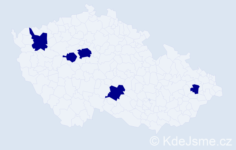 Příjmení: 'Dontsov', počet výskytů 5 v celé ČR