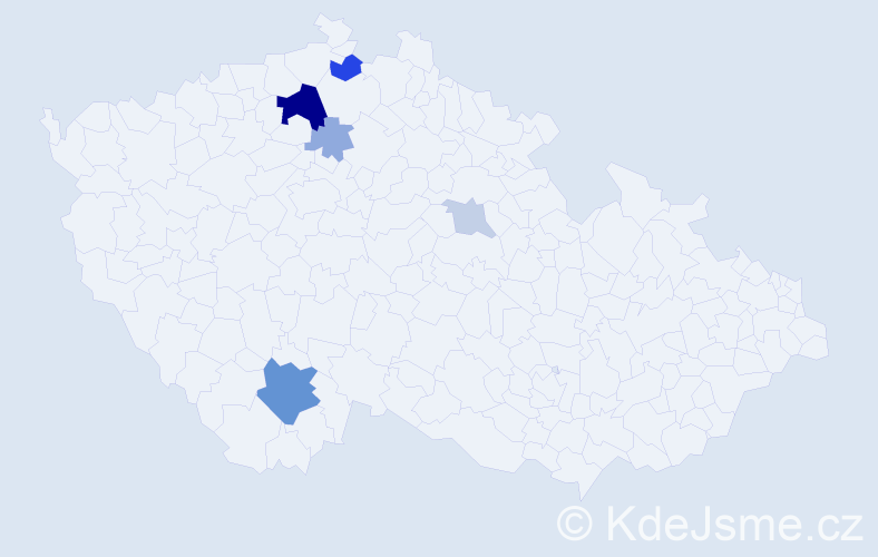 Příjmení: 'Havner', počet výskytů 16 v celé ČR