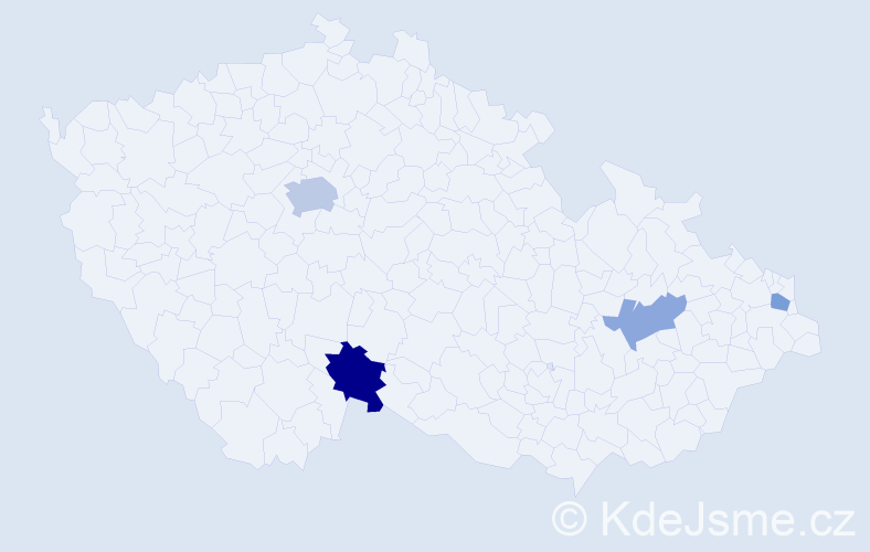 Příjmení: 'Riebová', počet výskytů 7 v celé ČR