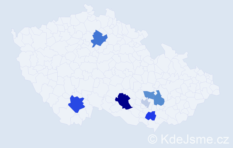Příjmení: 'Kunštek', počet výskytů 12 v celé ČR