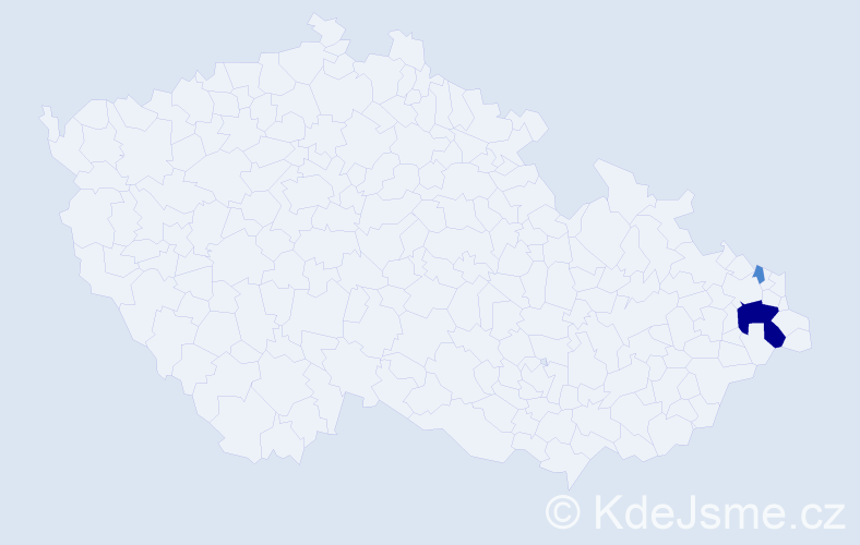 Příjmení: 'Knyspel', počet výskytů 4 v celé ČR