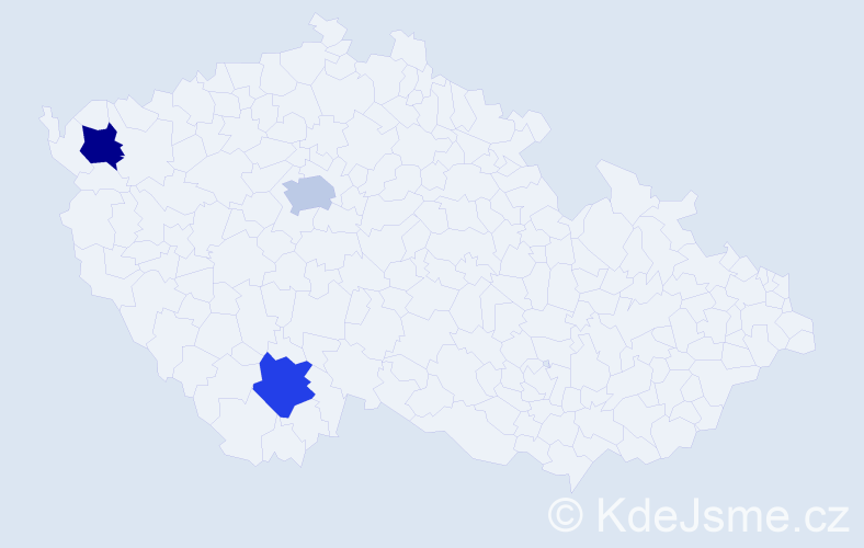 Příjmení: 'Zehetner', počet výskytů 3 v celé ČR