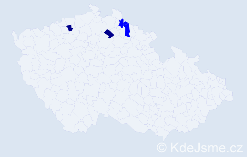 Příjmení: 'Drdolová', počet výskytů 6 v celé ČR