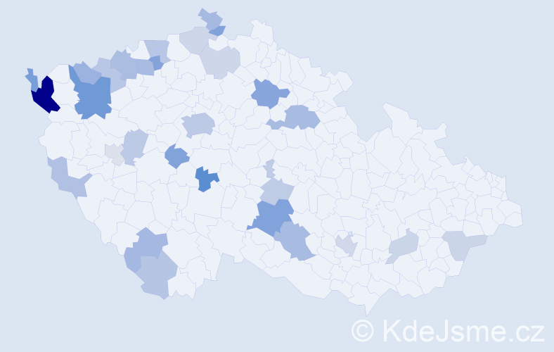 Příjmení: 'Tran Thanh', počet výskytů 67 v celé ČR