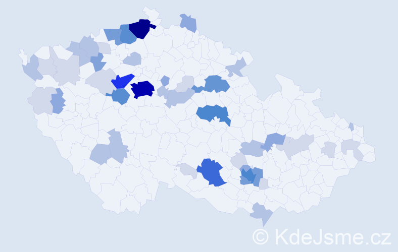 Příjmení: 'Freibergová', počet výskytů 155 v celé ČR