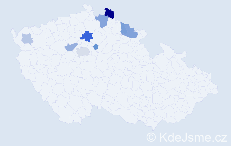 Příjmení: 'Barac', počet výskytů 20 v celé ČR