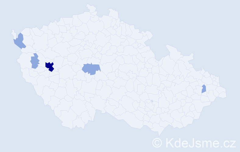 Příjmení: 'Hufeisl', počet výskytů 9 v celé ČR