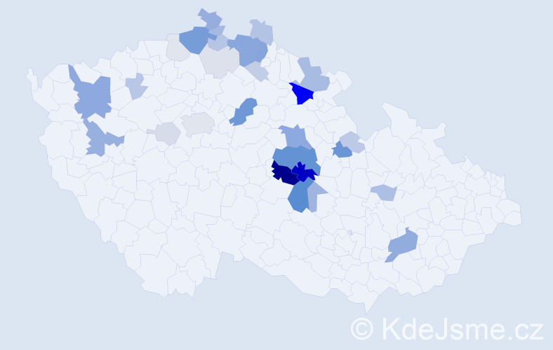 Příjmení: 'Drápalíková', počet výskytů 101 v celé ČR