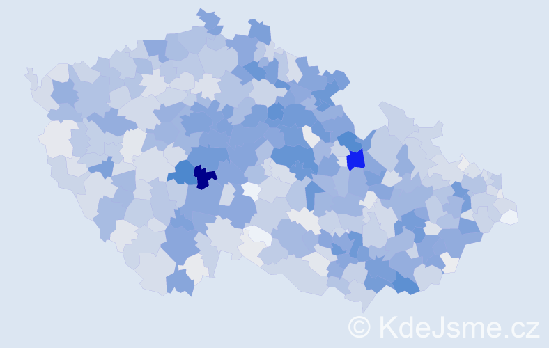 Příjmení: 'Macháčková', počet výskytů 4884 v celé ČR
