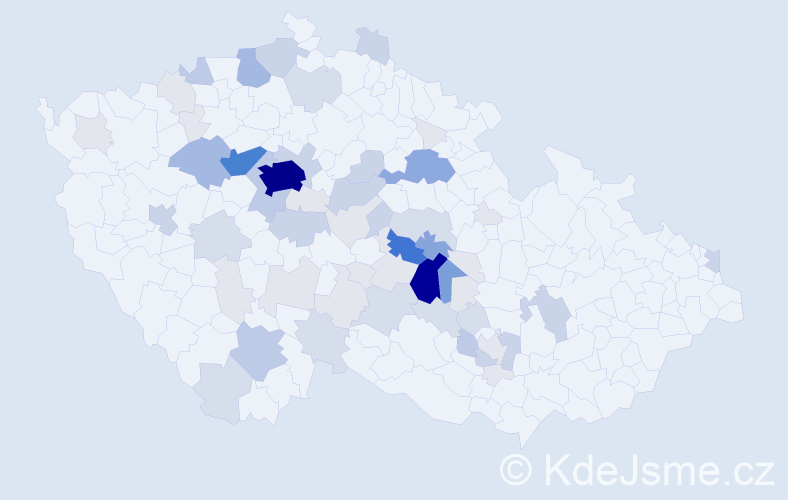 Příjmení: 'Jun', počet výskytů 238 v celé ČR