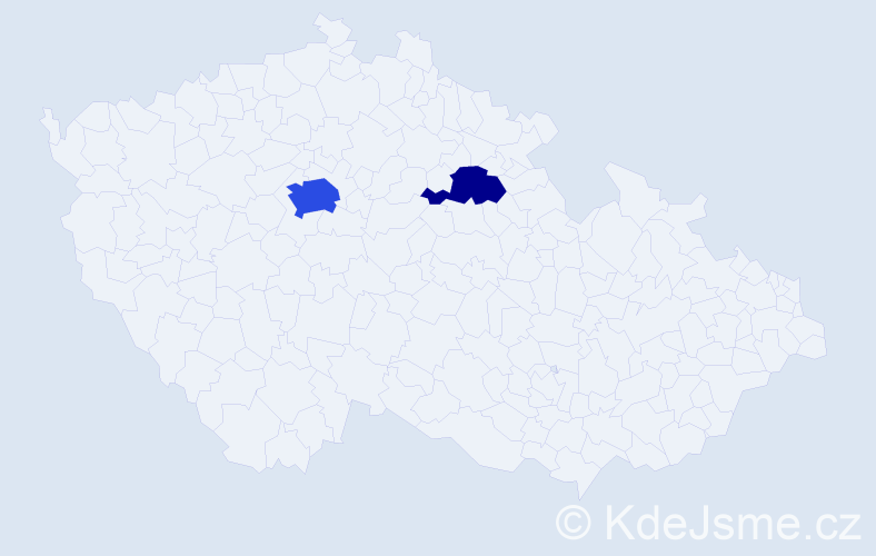 Příjmení: 'Keseli', počet výskytů 5 v celé ČR