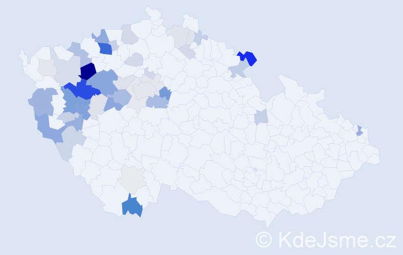 Příjmení: 'Balínová', počet výskytů 145 v celé ČR