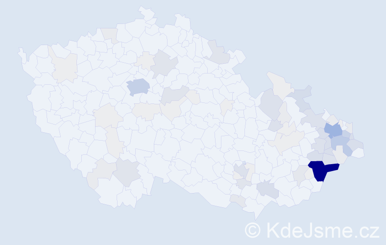 Příjmení: 'Kocurek', počet výskytů 311 v celé ČR