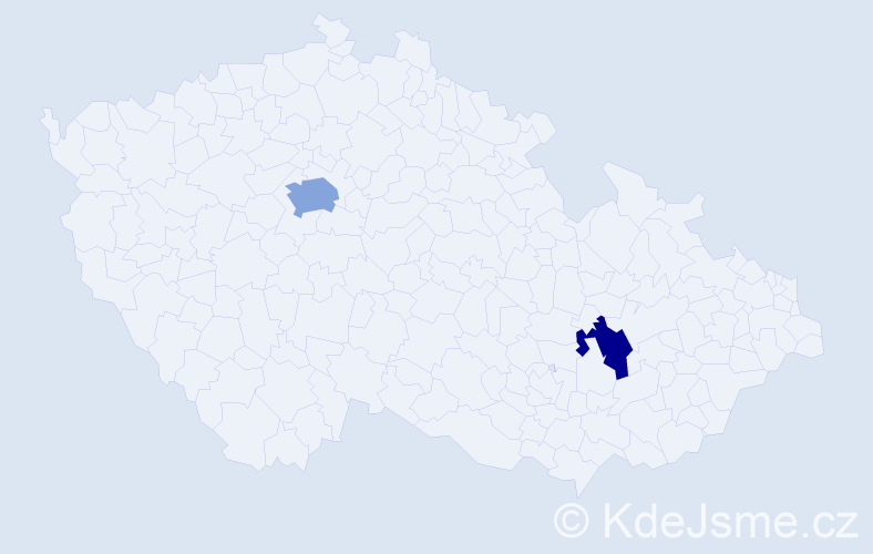 Příjmení: 'Nicod', počet výskytů 9 v celé ČR