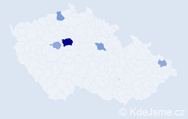 Příjmení: 'Isakov', počet výskytů 13 v celé ČR