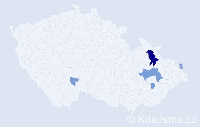 Příjmení: 'Gasidlo', počet výskytů 16 v celé ČR