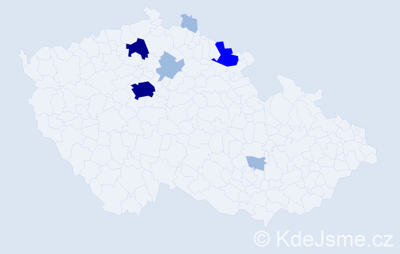 Příjmení: 'Senešiová', počet výskytů 14 v celé ČR