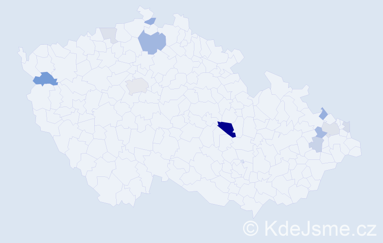 Příjmení: 'Uhliarik', počet výskytů 22 v celé ČR