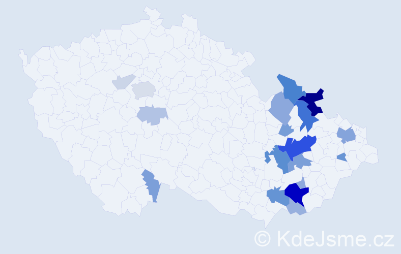 Příjmení: 'Palánková', počet výskytů 64 v celé ČR