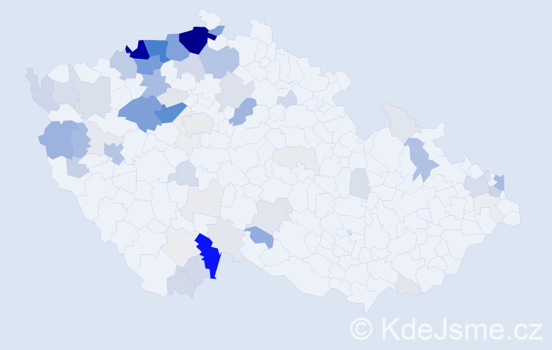 Příjmení: 'Nistorová', počet výskytů 341 v celé ČR