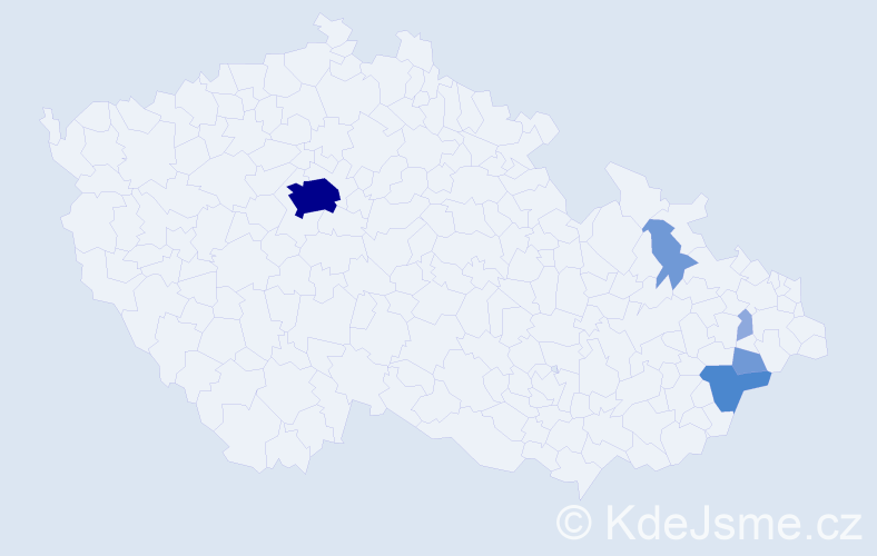 Příjmení: 'Garncarzová', počet výskytů 14 v celé ČR