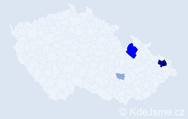 Příjmení: 'Kymadze', počet výskytů 13 v celé ČR