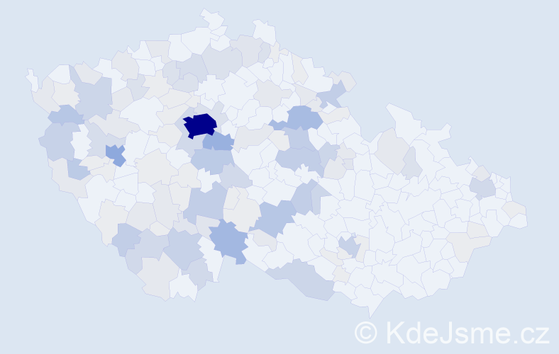 Příjmení: 'Zídková', počet výskytů 454 v celé ČR