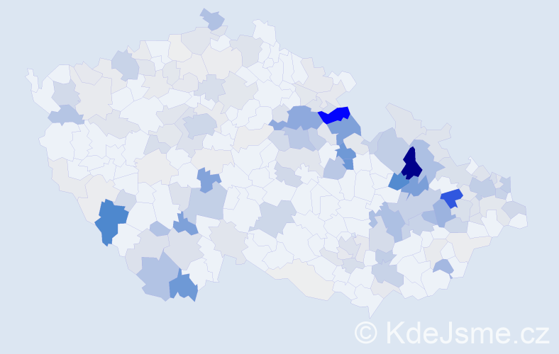 Příjmení: 'Chudá', počet výskytů 568 v celé ČR
