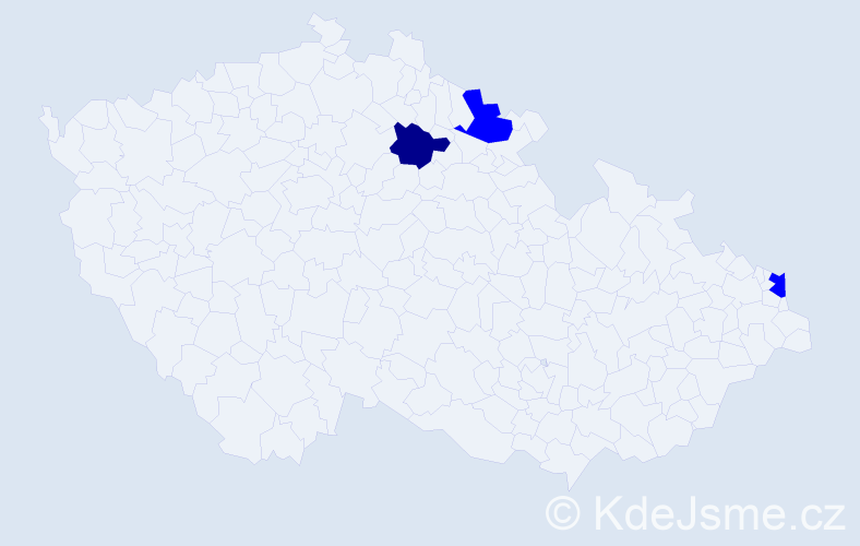 Příjmení: 'Deuse', počet výskytů 4 v celé ČR