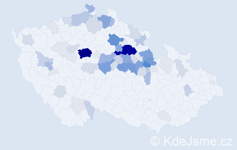 Příjmení: 'Vyčítal', počet výskytů 265 v celé ČR