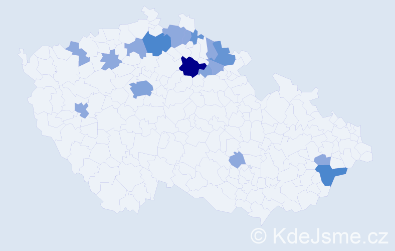 Příjmení: 'Enge', počet výskytů 36 v celé ČR