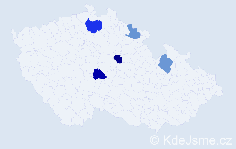 Příjmení: 'Mesiarkin', počet výskytů 6 v celé ČR