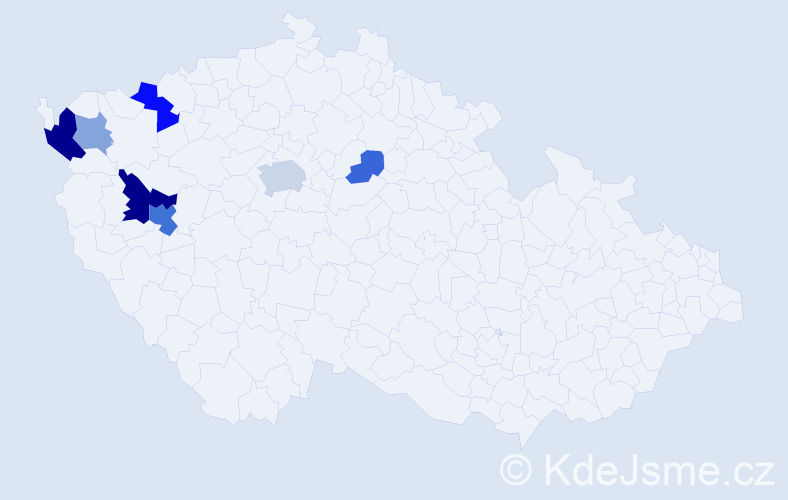 Příjmení: 'Vochoc', počet výskytů 17 v celé ČR