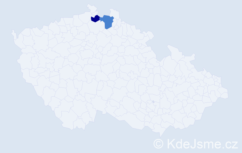 Příjmení: 'Kozuk', počet výskytů 3 v celé ČR