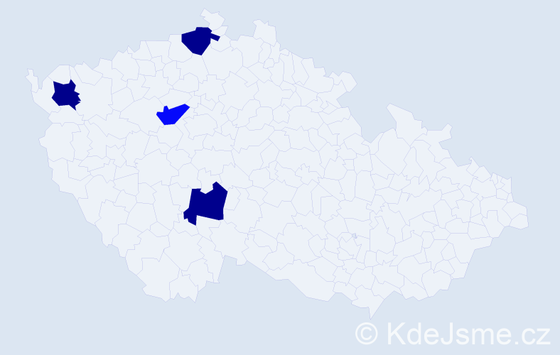 Příjmení: 'Kuąa', počet výskytů 4 v celé ČR