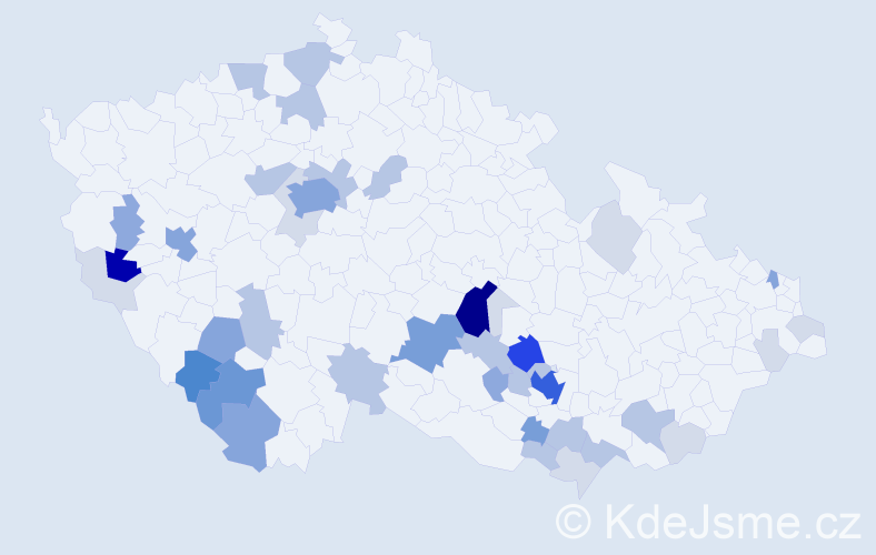 Příjmení: 'Matulka', počet výskytů 142 v celé ČR