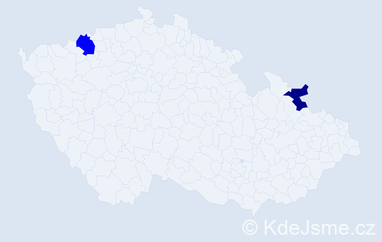 Příjmení: 'Czirák', počet výskytů 3 v celé ČR