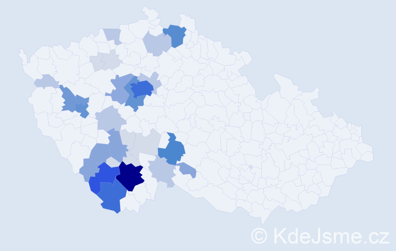 Příjmení: 'Ira', počet výskytů 126 v celé ČR