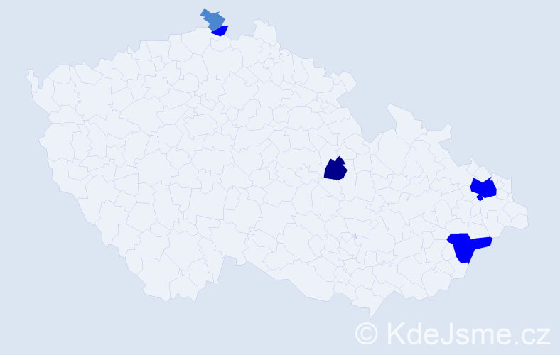 Příjmení: 'Matoš', počet výskytů 10 v celé ČR