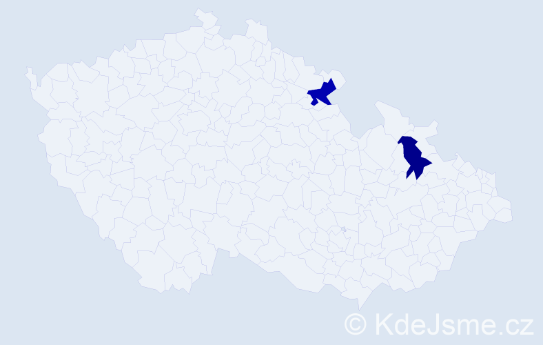 Příjmení: 'Lanka', počet výskytů 5 v celé ČR