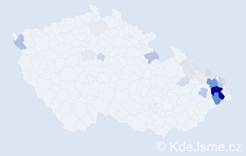 Příjmení: 'Poloch', počet výskytů 166 v celé ČR