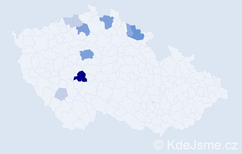 Příjmení: 'Nevlida', počet výskytů 29 v celé ČR