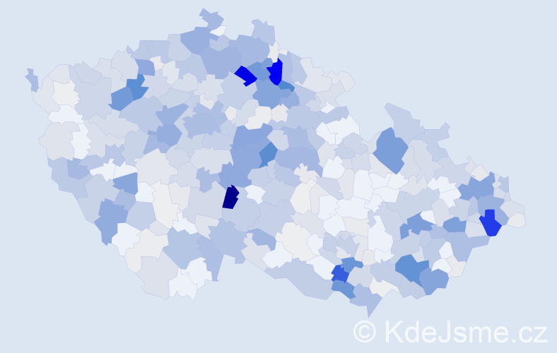 Příjmení: 'Zajícová', počet výskytů 2305 v celé ČR