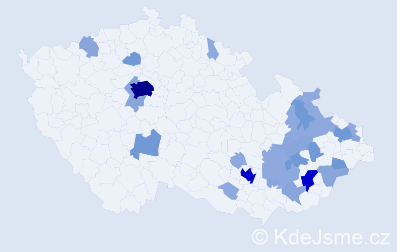 Příjmení: 'Holíčková', počet výskytů 73 v celé ČR