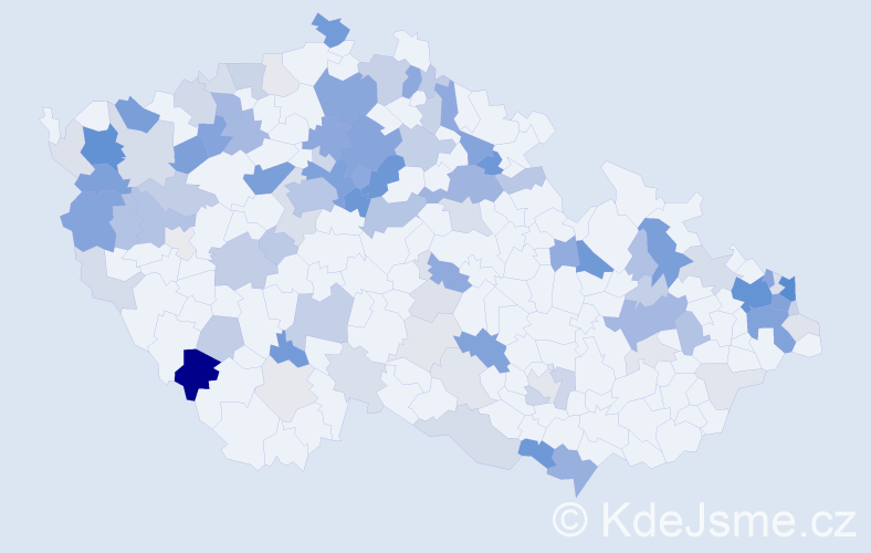 Příjmení: 'Szabo', počet výskytů 333 v celé ČR