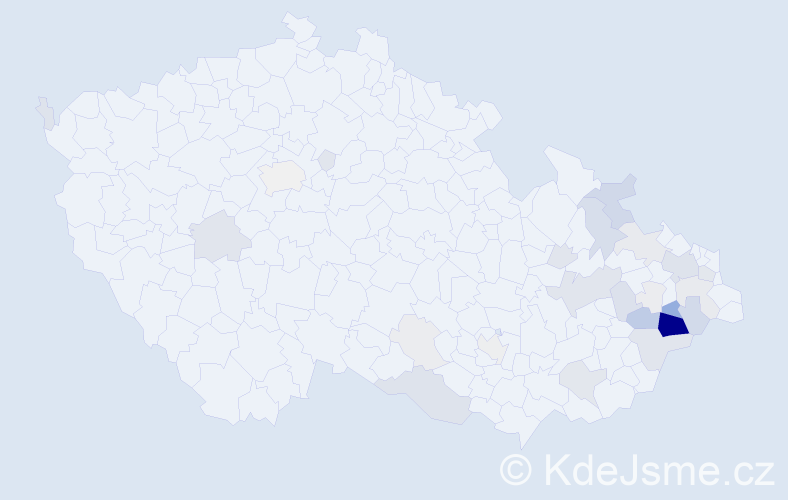 Příjmení: 'Fojtášková', počet výskytů 118 v celé ČR